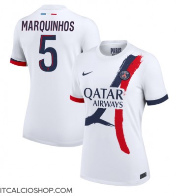 Paris Saint-Germain Marquinhos #5 Seconda Maglia Femmina 2024-25 Manica Corta